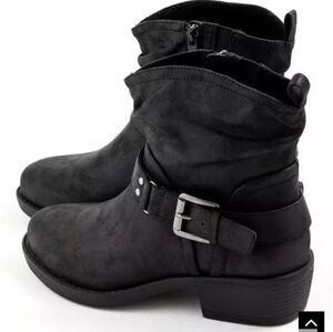 Torrid Black Ankle Boots with Buckle Detail